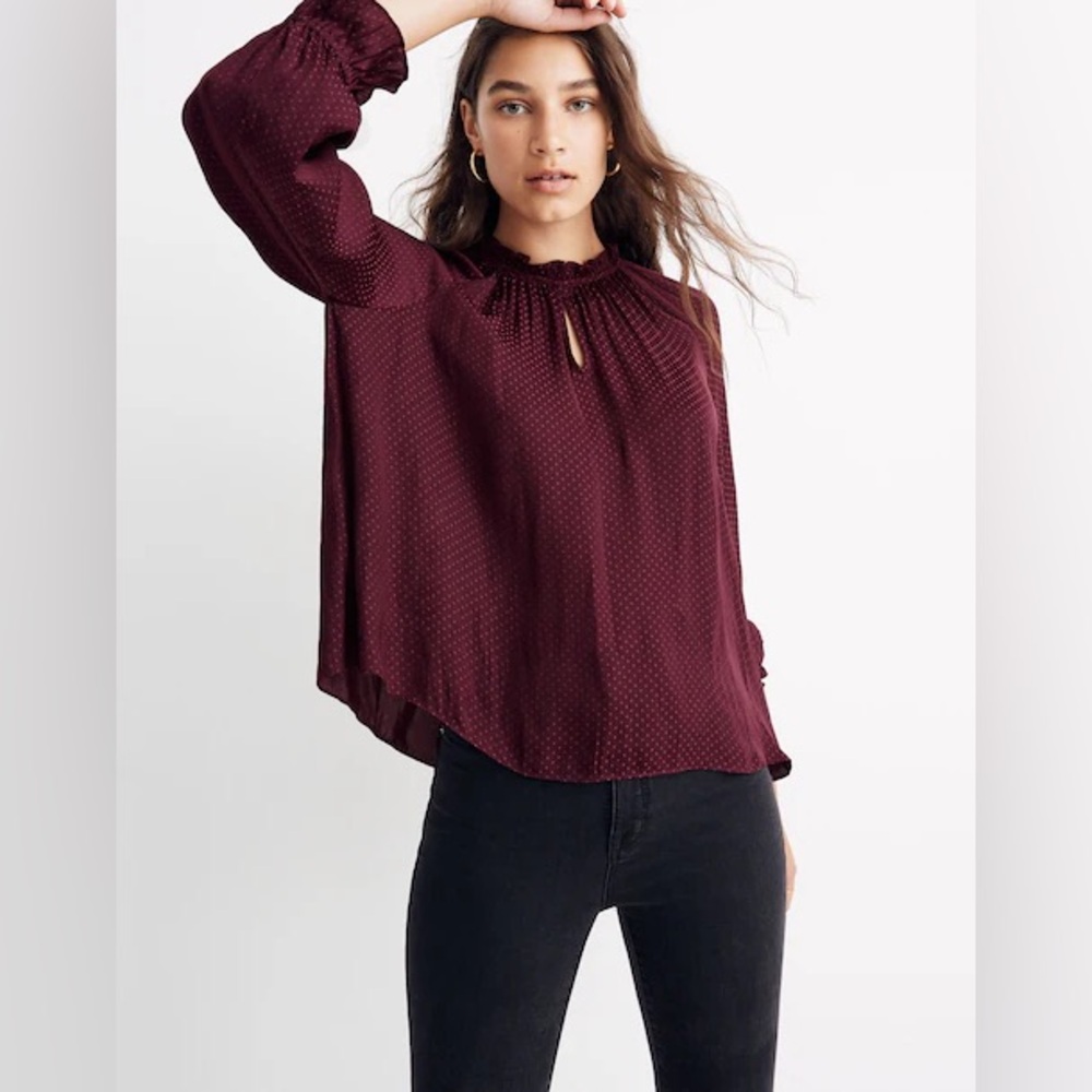 Madewell BlackBerry Julep Poet Top‎ Size Medium